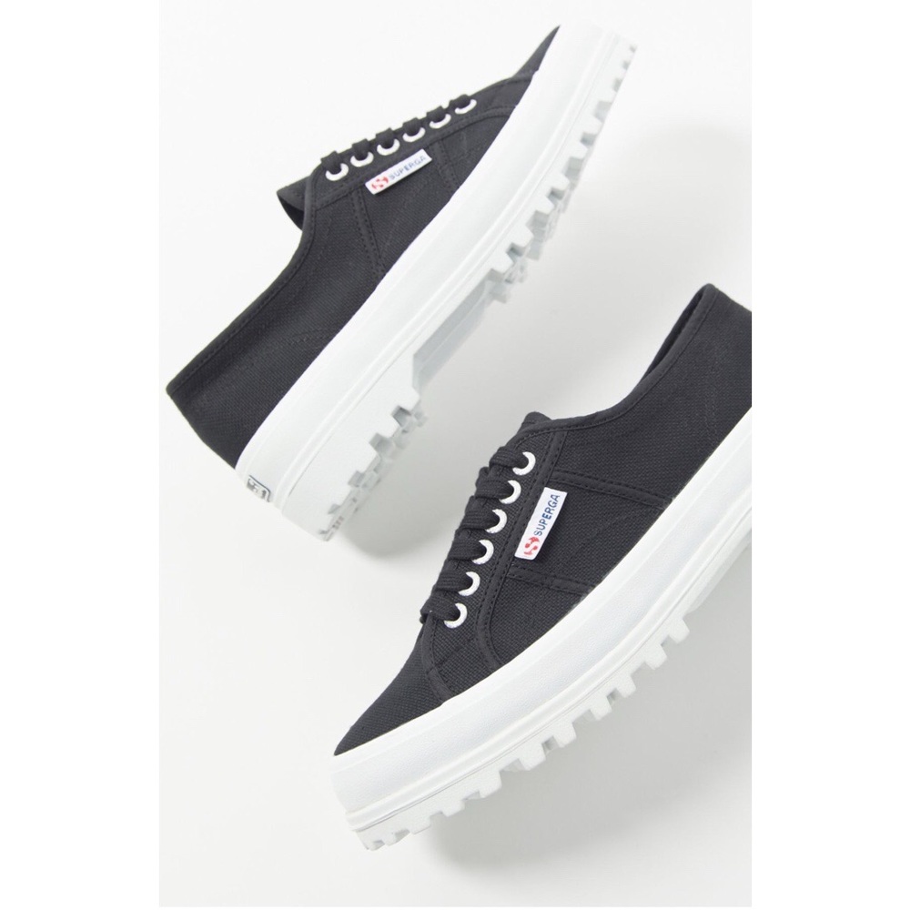 🚫SOLD Superga Cota Black Platform Sneakers